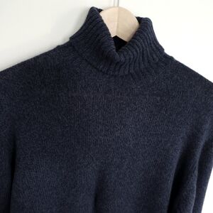 Loro Piana 100% Baby Cashmere Turtleneck Sweater Navy
